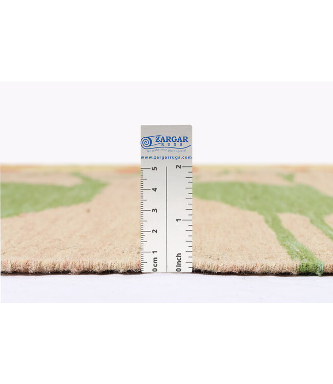 204 x 152  cm Handgeweven modern Kelim Tapijt Wol