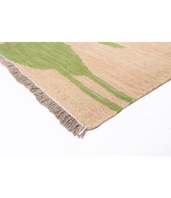 204 x 152  cm Handgemacht modern Wolle Kelim Teppich