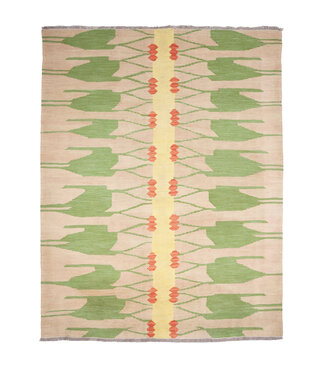 204 x 152 cm Handgeweven modern Kelim Tapijt Wol