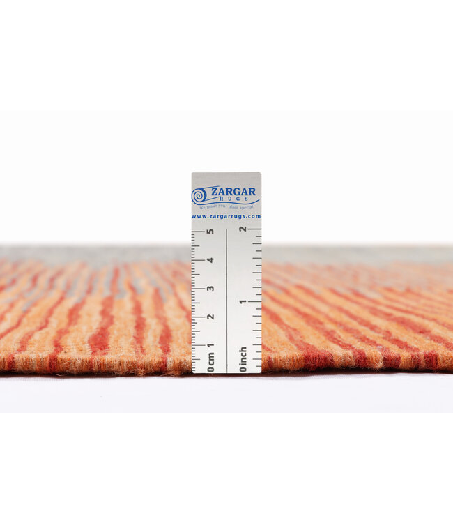 202 x 147  cm Handgeweven modern Kelim Tapijt Wol