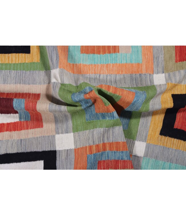 195 x 149 cm Handmade Afghan modern Kilim Area Rug Wool