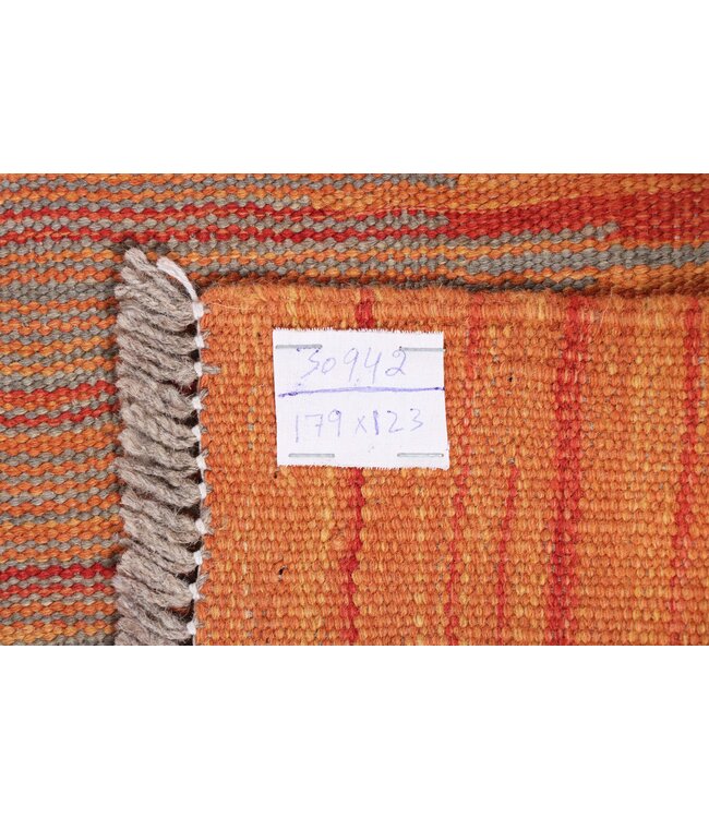 179 x 123 cm Handmade Afghan modern Kilim Area Rug Wool