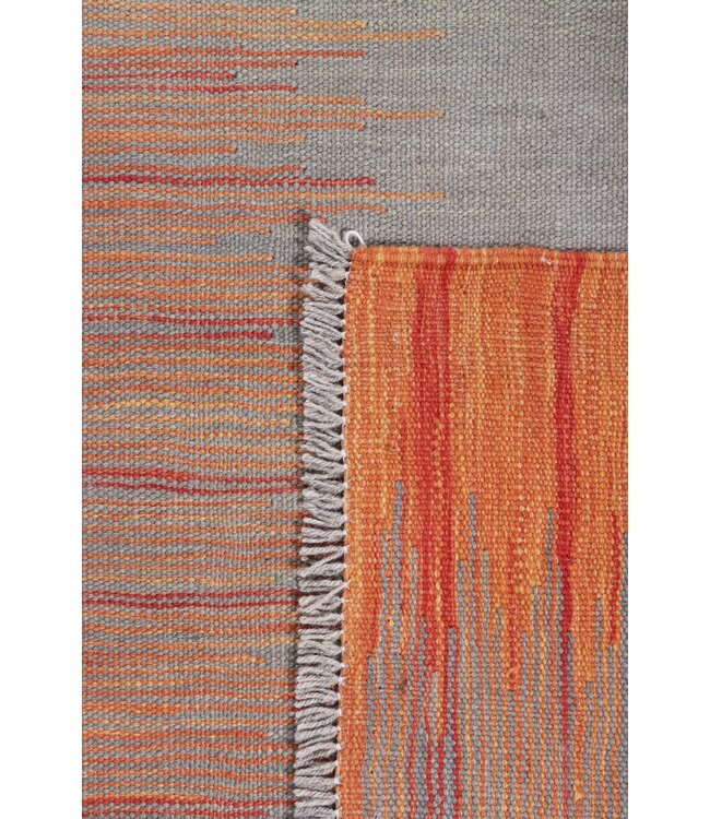 179 x 123 cm Handgeweven modern Kelim Tapijt Wol