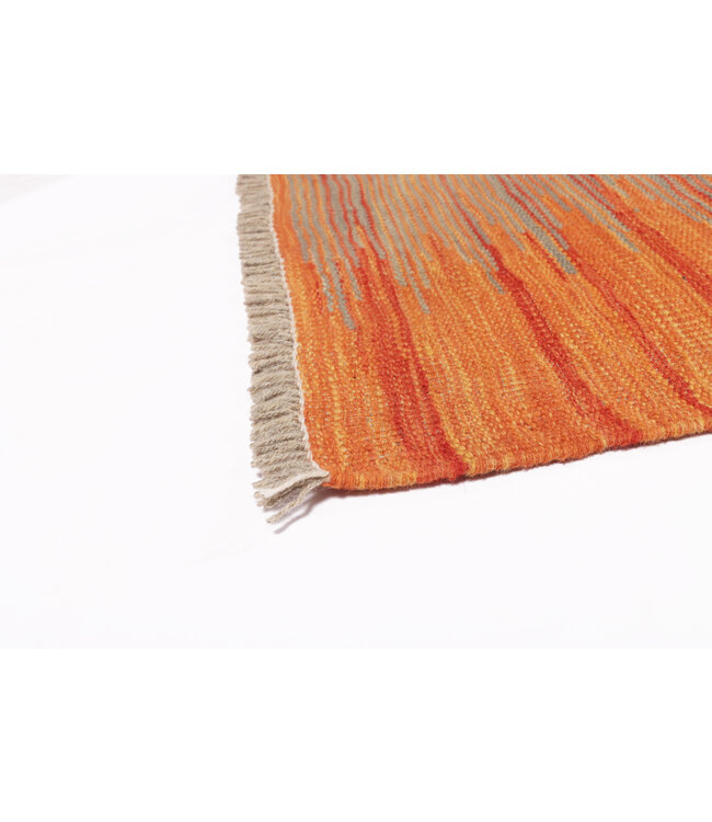 179 x 123 cm Handgeweven modern Kelim Tapijt Wol