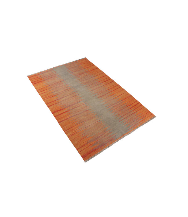 179 x 123 cm Handgeweven modern Kelim Tapijt Wol