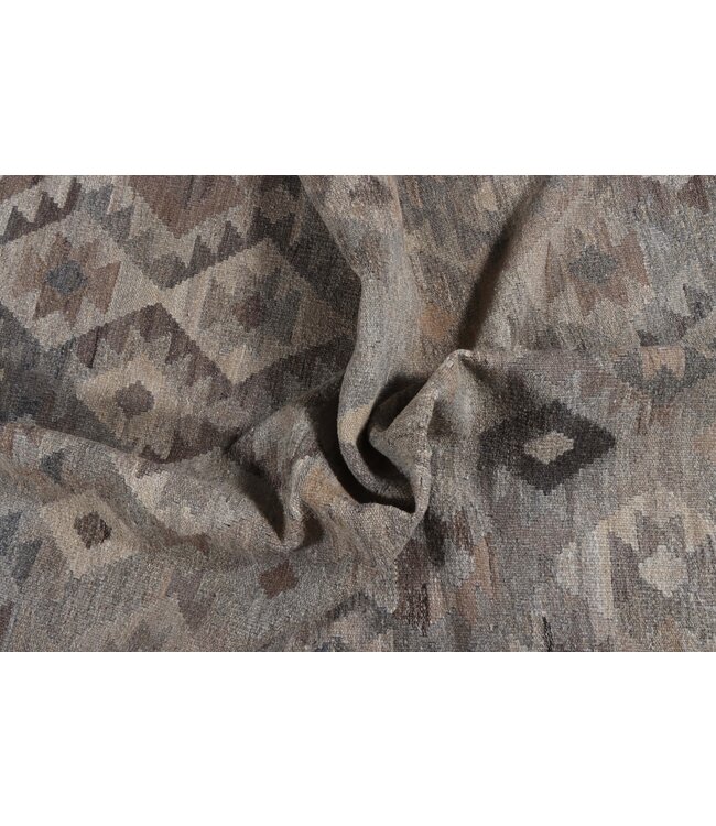 179x123 cm Handgewebte Braun Wolle Kelim Teppich