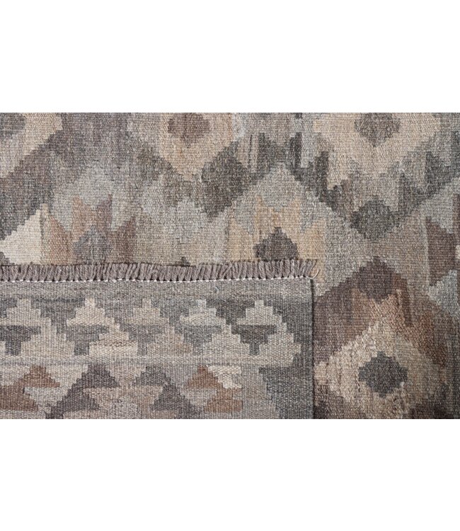 179x123 cm Handgewebte Braun Wolle Kelim Teppich