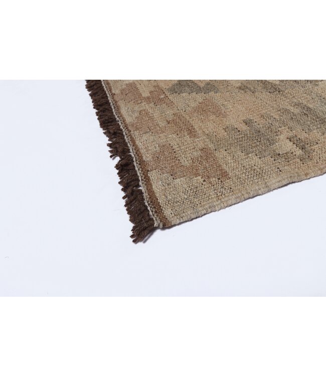 245x186 cm Handgewebte Braun Wolle Kelim Teppich