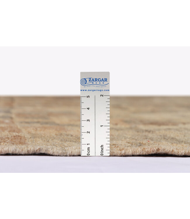 245x186 cm Hand Woven Brown Wool Kilim Area Rug