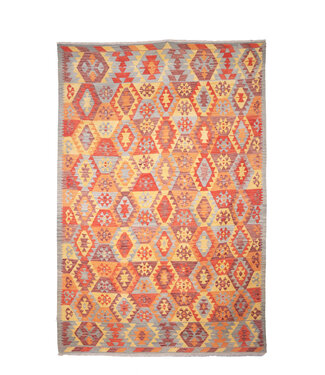 304 x 200 cm Handgefertigter Afghanischer traditioneller Kilim Teppich Woll