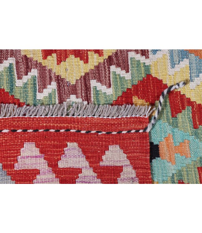 247x196 cm Handgemaakte Afghaanse traditionele Kilim Vloerkleed Wol Tapijt