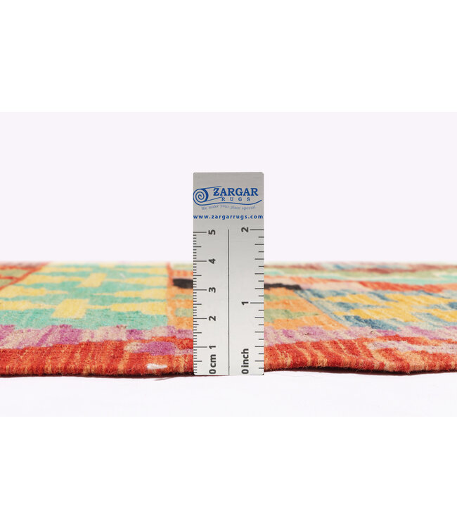 241x195 cm Handgefertigter Afghanischer traditioneller Kilim Teppich Woll