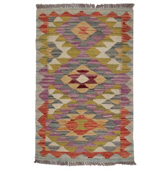 90x60 cm Handgemaakte Afghaanse traditionele Kilim Vloerkleed Wol Tapijt