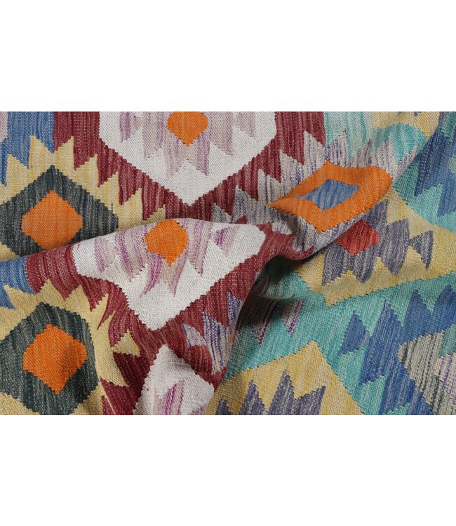 205x150 cm Handmade Afghan Traditional Kilim Area Rug Wool Carpet