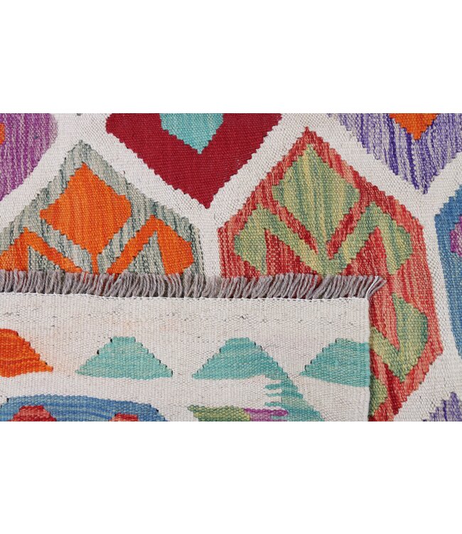 205x156 cm Handgefertigter Afghanischer traditioneller Kilim Teppich Woll