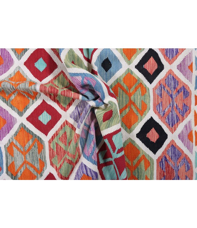 205x156  cm Handgemaakte Afghaanse traditionele Kilim Vloerkleed Wol Tapijt