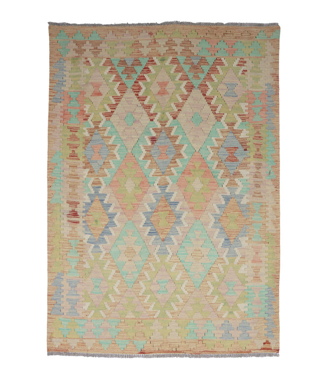 176x127 cm Handmade Afghan Traditional Kilim Area Rug Wool Carpet