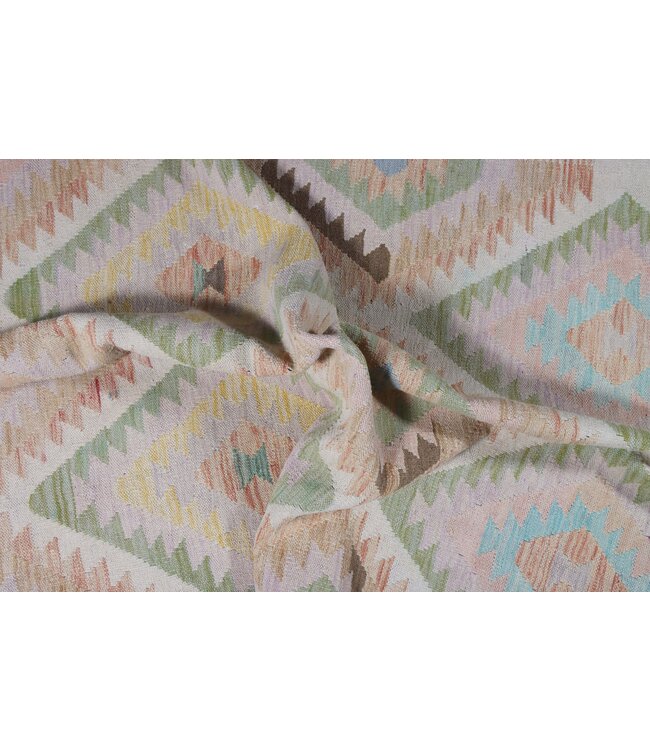 208x147 cm Handmade Afghan Traditional Kilim Area Rug Wool Carpet