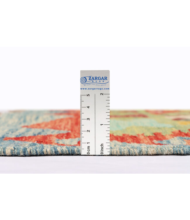 198x149 cm Handgefertigter Afghanischer traditioneller Kilim Teppich Woll