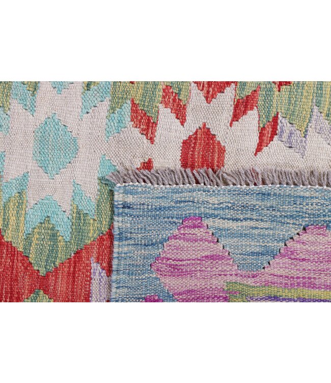 198x149  cm Handgemaakte Afghaanse traditionele Kilim Vloerkleed Wol Tapijt