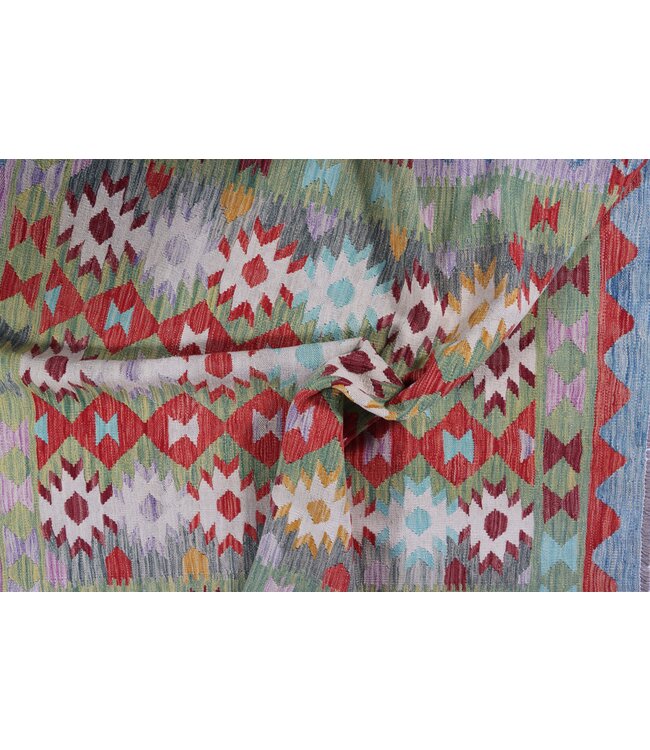 198x149  cm Handgemaakte Afghaanse traditionele Kilim Vloerkleed Wol Tapijt