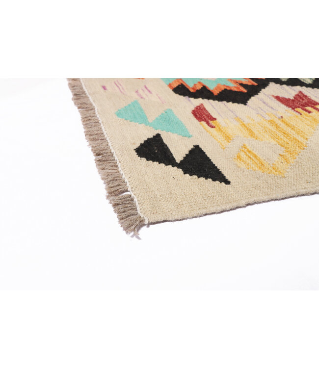 183x120 cm Handgefertigter Afghanischer traditioneller Kilim Teppich Woll