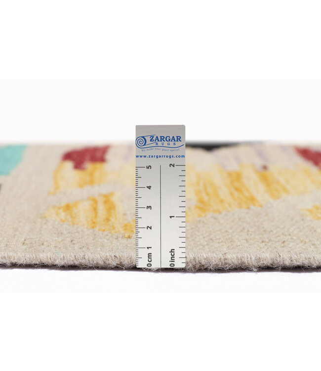 183x120 cm Handgefertigter Afghanischer traditioneller Kilim Teppich Woll