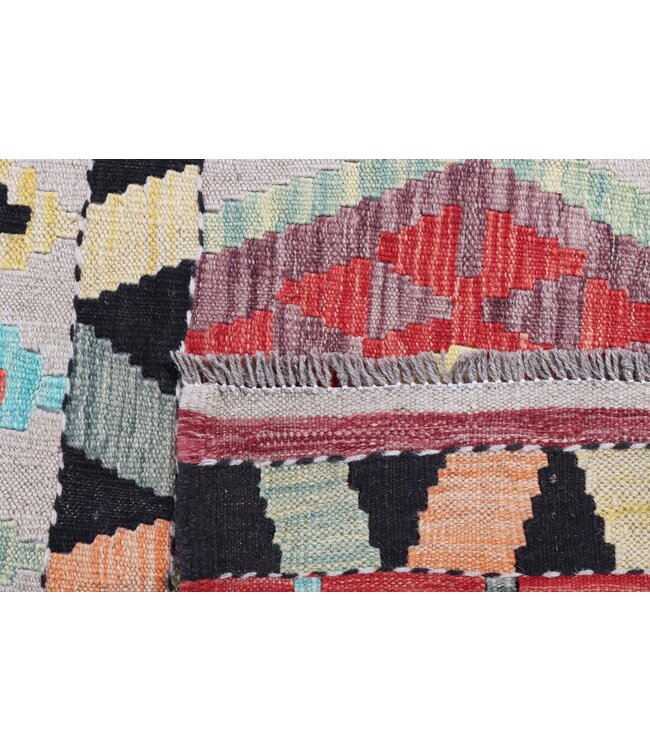 296x203 cm Handgefertigter Afghanischer traditioneller Kilim Teppich Woll