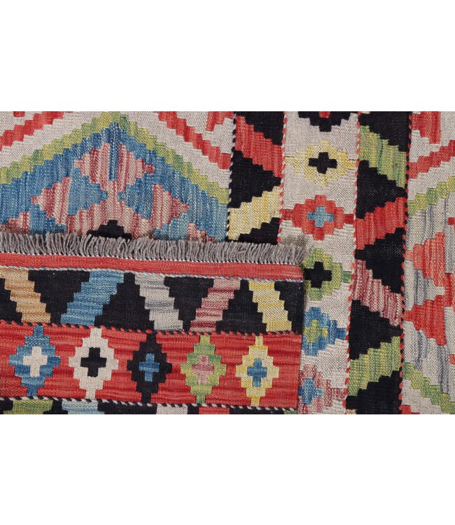 310x206 cm Handmade Afghan Traditional Kilim Area Rug Wool Carpet