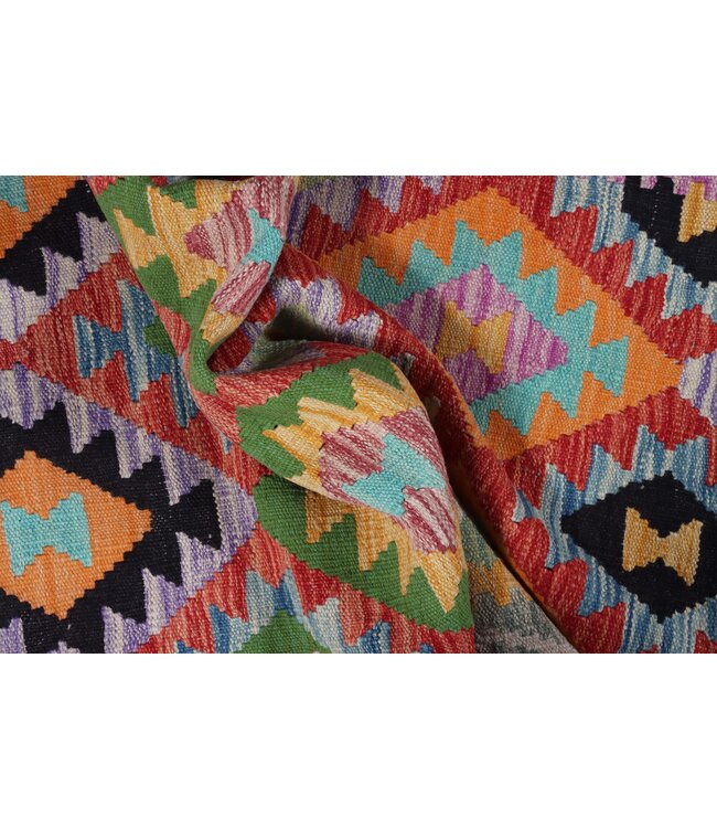 Kelim kleed loper 297 x 86 cm  vloerkleed tapijt kelims hand geweven