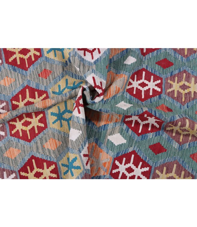 197x150 cm Handgemaakte Afghaanse traditionele Kilim Vloerkleed Wol Tapijt