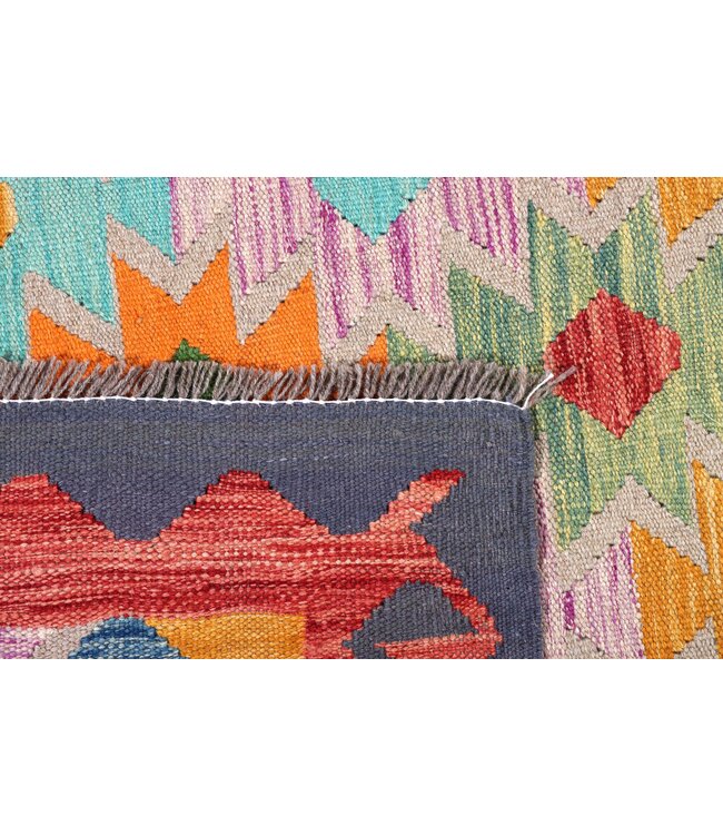 198x148  cm Handgemaakte Afghaanse traditionele Kilim Vloerkleed Wol Tapijt