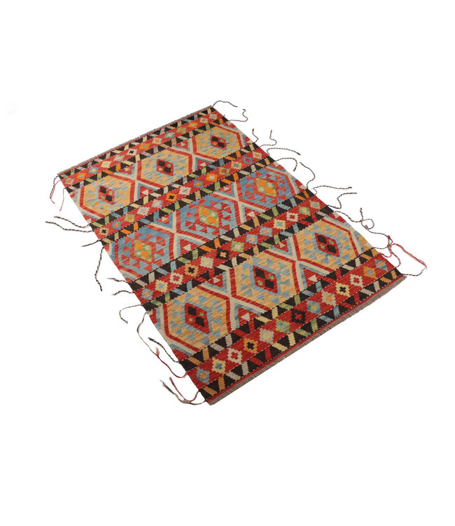 191x123  cm Handgemaakte Afghaanse traditionele Kilim Vloerkleed Wol Tapijt
