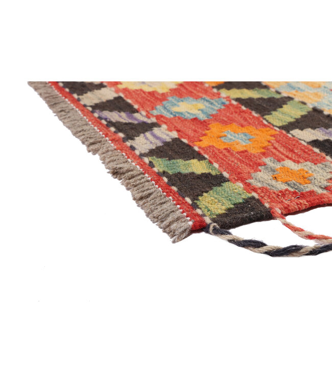191x123 cm Handgefertigter Afghanischer traditioneller Kilim Teppich Woll