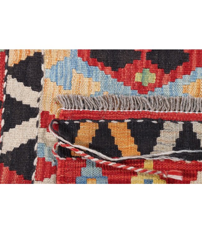 191x123 cm Handgefertigter Afghanischer traditioneller Kilim Teppich Woll