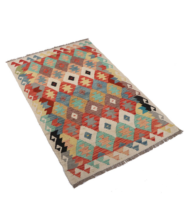 315x199 cm Handgefertigter Afghanischer traditioneller Kilim Teppich Woll