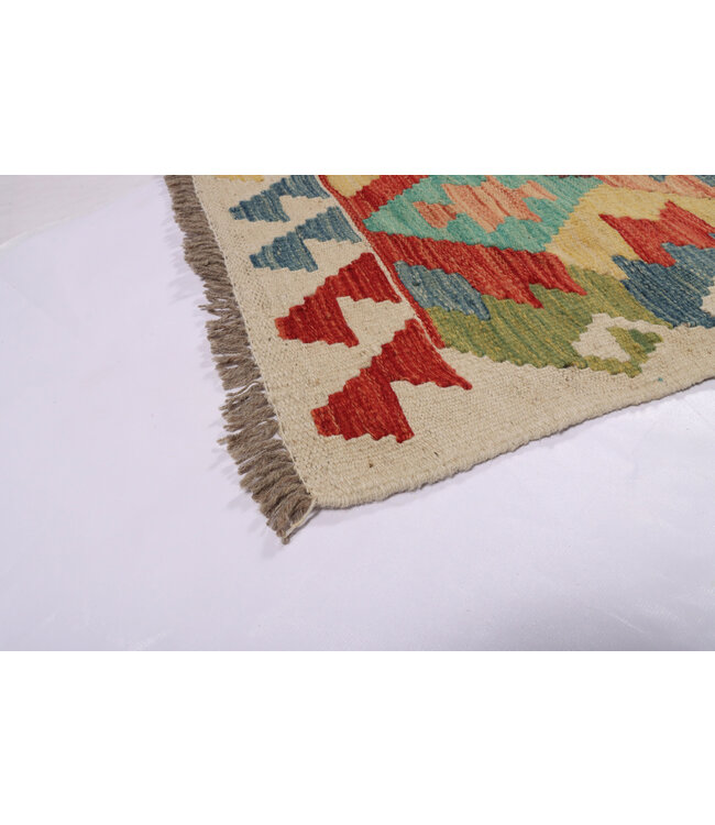 315x199 cm Handgefertigter Afghanischer traditioneller Kilim Teppich Woll