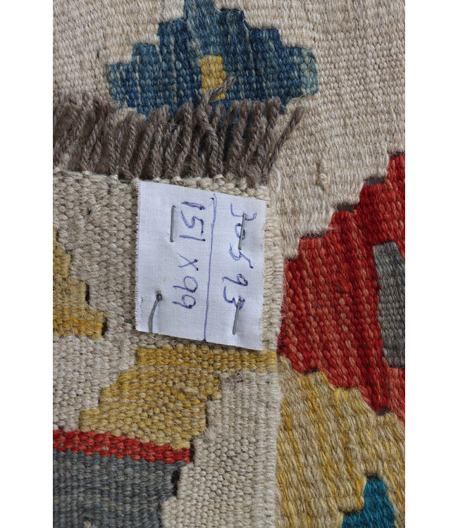 315x199 cm Handgemaakte Afghaanse traditionele Kilim Vloerkleed Wol Tapijt