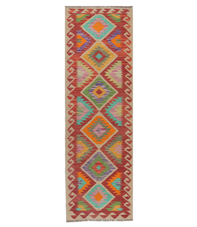 Kelim kleed loper 208x68 cm  vloerkleed tapijt kelims hand geweven