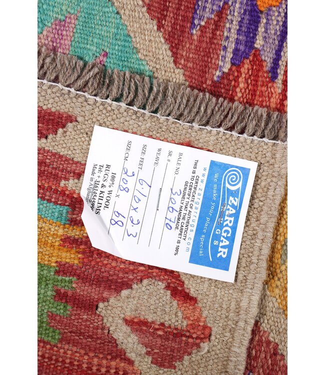 Kelim rug runner 208x68 cm