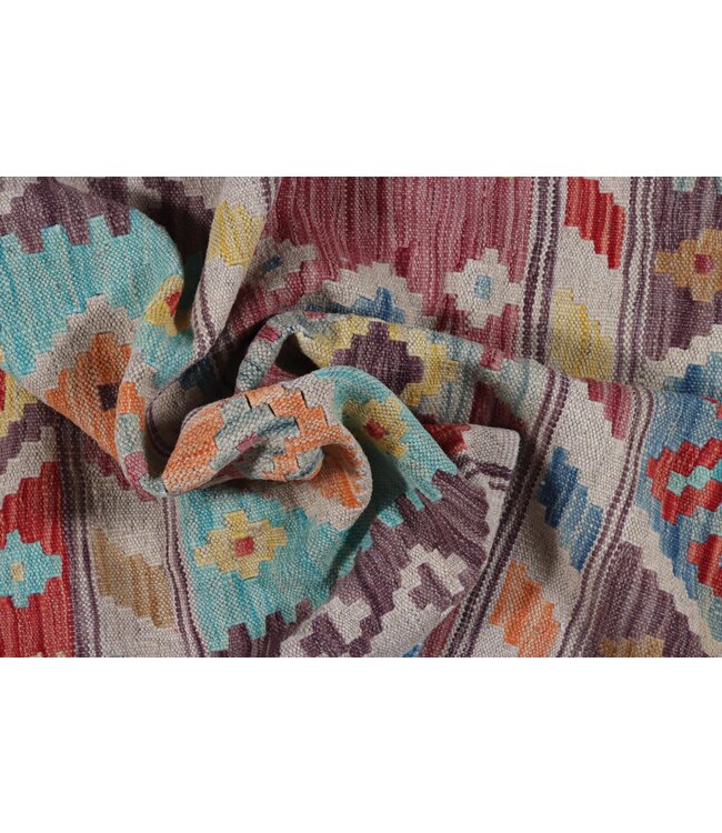 Kelim kleed loper 214 x 86 cm  vloerkleed tapijt kelims hand geweven