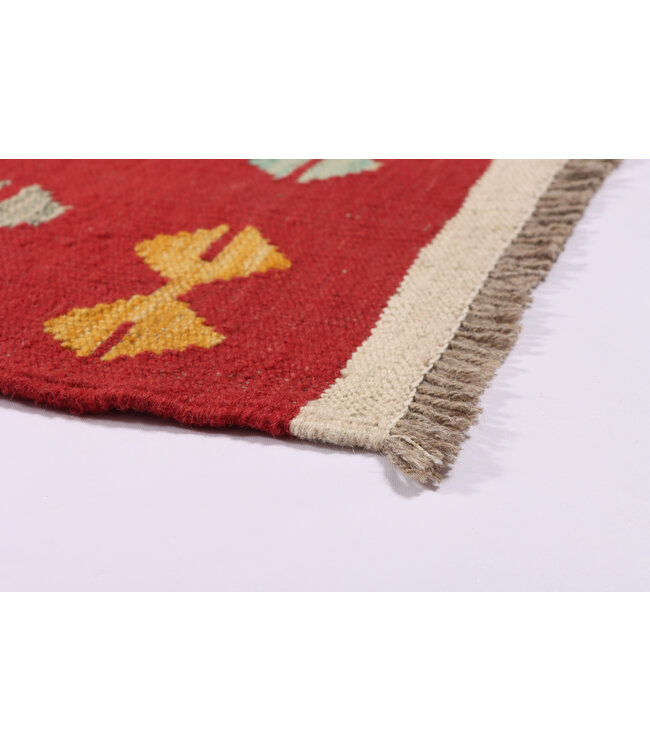 Kelim kleed loper 197 x 80 cm   vloerkleed tapijt kelims hand geweven