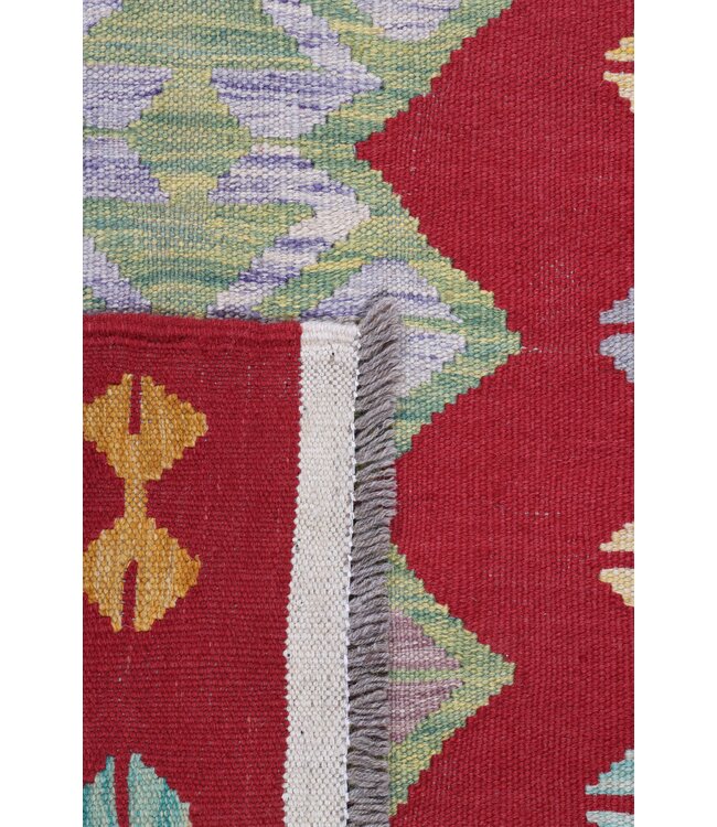 Kelim kleed loper 197 x 80 cm   vloerkleed tapijt kelims hand geweven