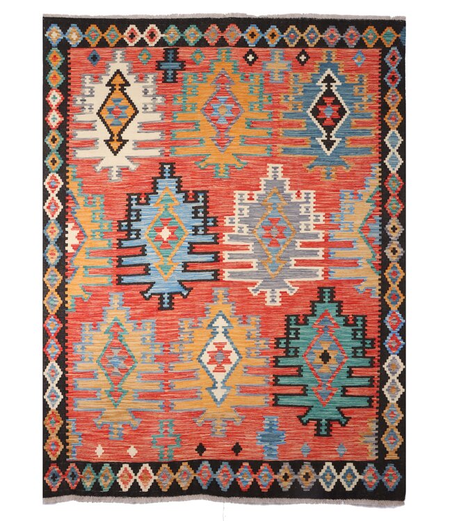 234x176 cm Handgemaakte Afghaanse traditionele Kilim Vloerkleed Wol Tapijt