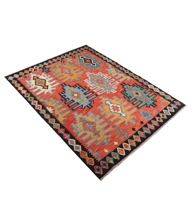 234x176 cm Handgefertigter Afghanischer traditioneller Kilim Teppich Woll