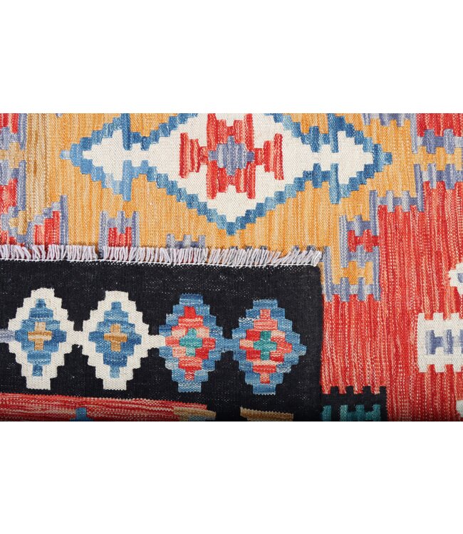 234x176 cm Handmade Afghan Traditional Kilim Area Rug Wool Carpet