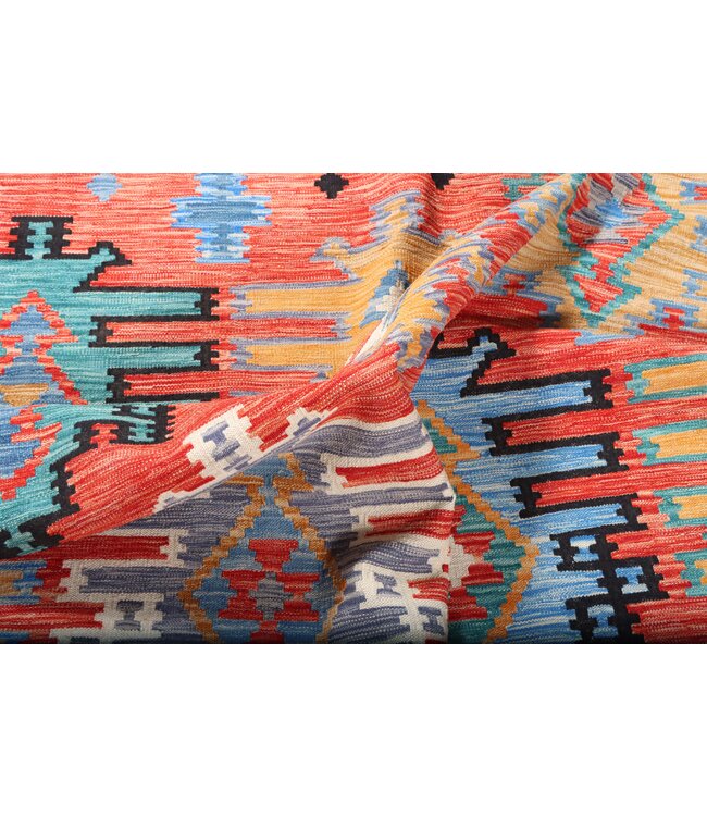 234x176 cm Handmade Afghan Traditional Kilim Area Rug Wool Carpet