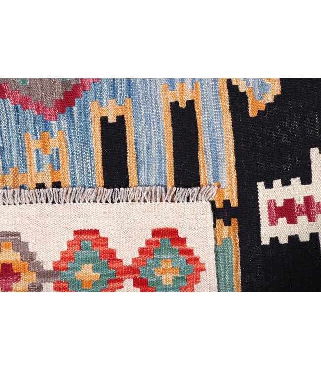 242x182 cm Handgemaakte Afghaanse traditionele Kilim Vloerkleed Wol Tapijt