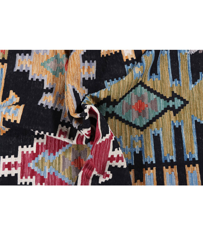 242x182 cm Handgemaakte Afghaanse traditionele Kilim Vloerkleed Wol Tapijt