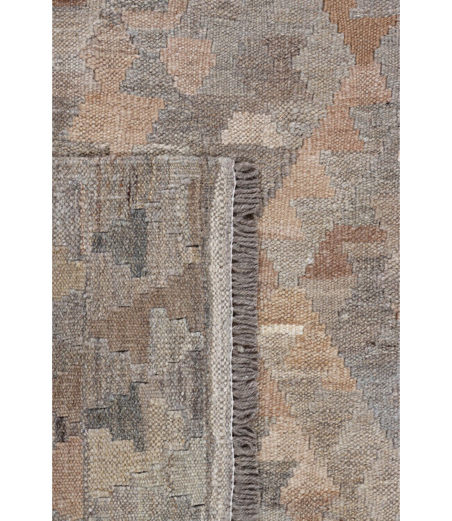 187x128   cm Handgewebte Braun Wolle Kelim Teppich